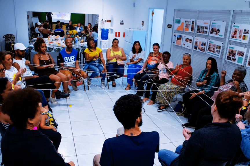 Oficinas de impacto social do Quebrada em Movimento na Casa de Cultura Itajaí, em 2022.